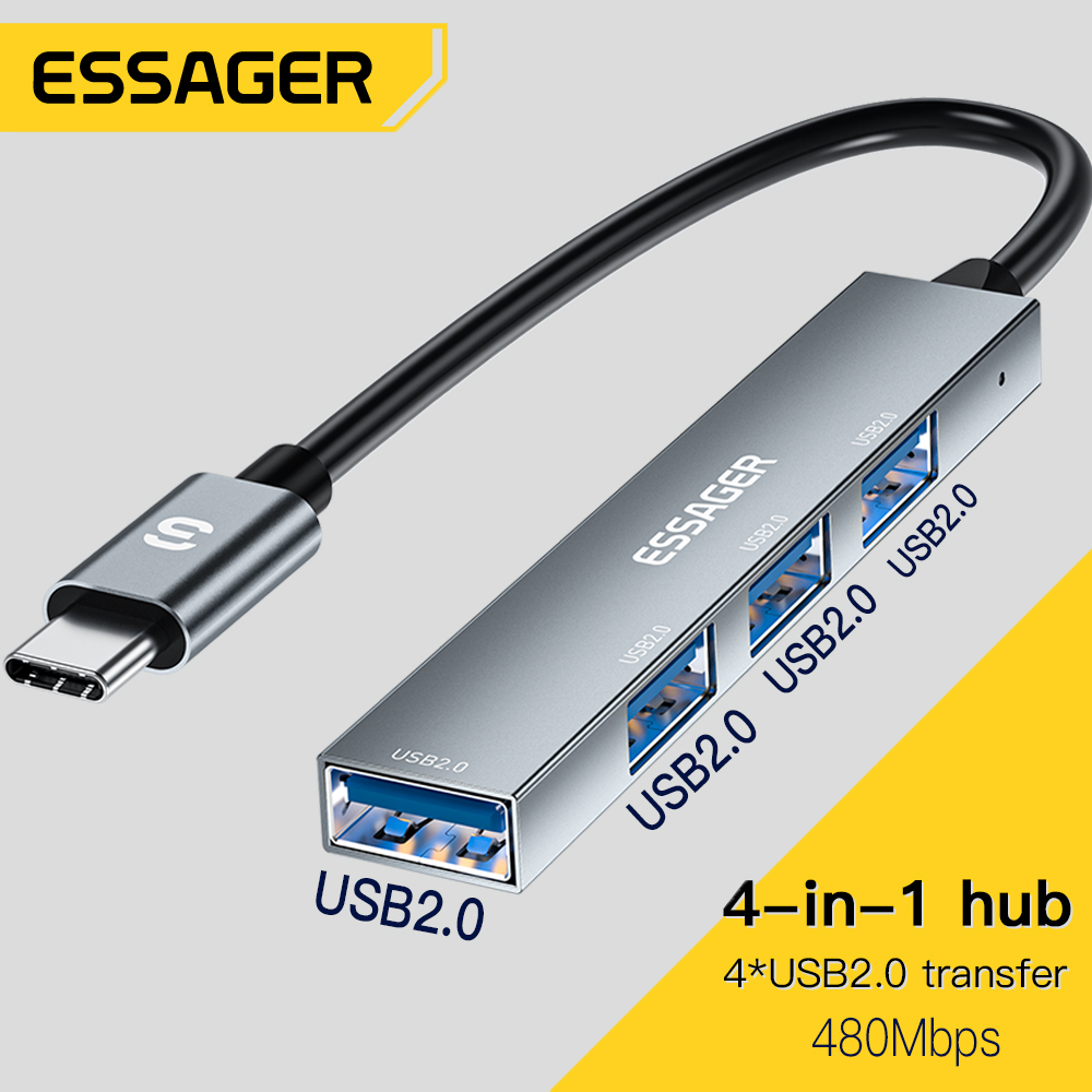 Multi Port Usb Hub - Essager 4 en 1 USB C