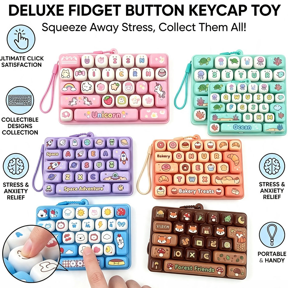 Office Productivity Tech - Porte-clés Clavier Mécanique 26 Touches, Clicker