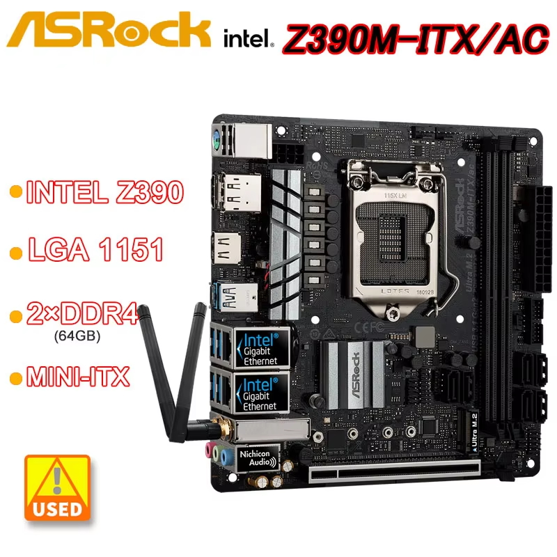 Intel Cpu Core I9 - Carte mère Asrock Z390M-ITX/AC Mini-ITX Intel