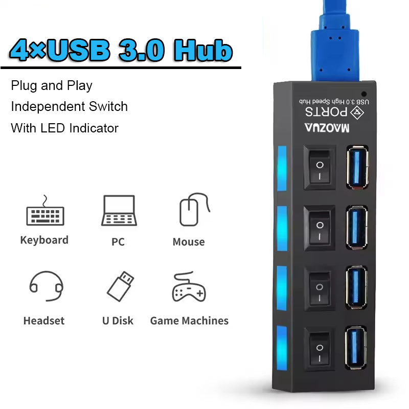 Multi Port Usb Hub - HUB USB haute vitesse à 4