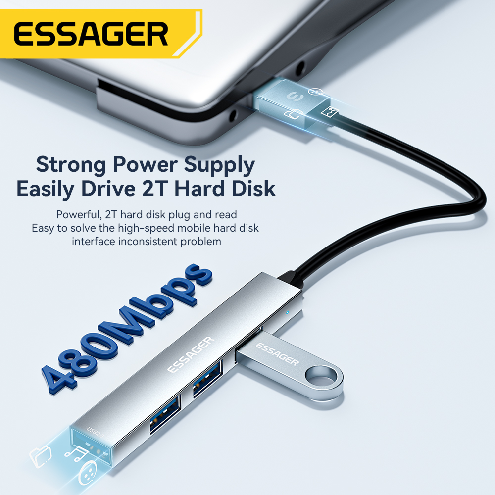 Essager 4 en 1 USB C câble Hub - Multi Port Usb Hub avis et prix
