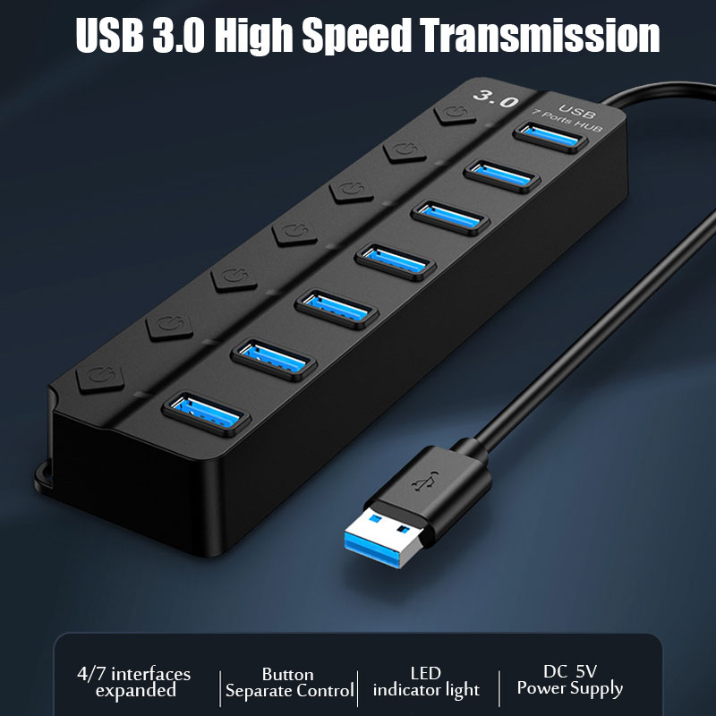 Hub USB 3.0 7 en 1, adaptateur - Multi Port Usb Hub avis et prix
