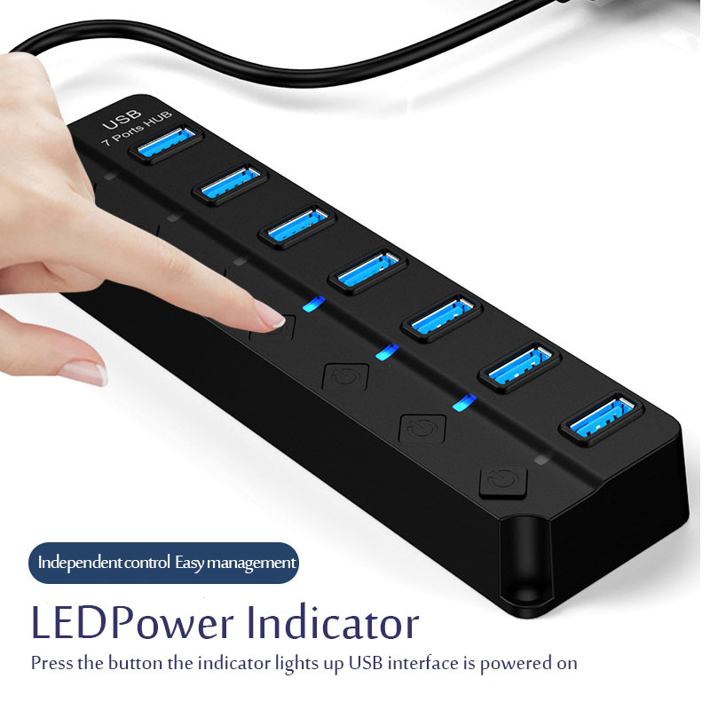 Hub USB 3.0 7 en 1, adaptateur - Multi Port Usb Hub avis et prix