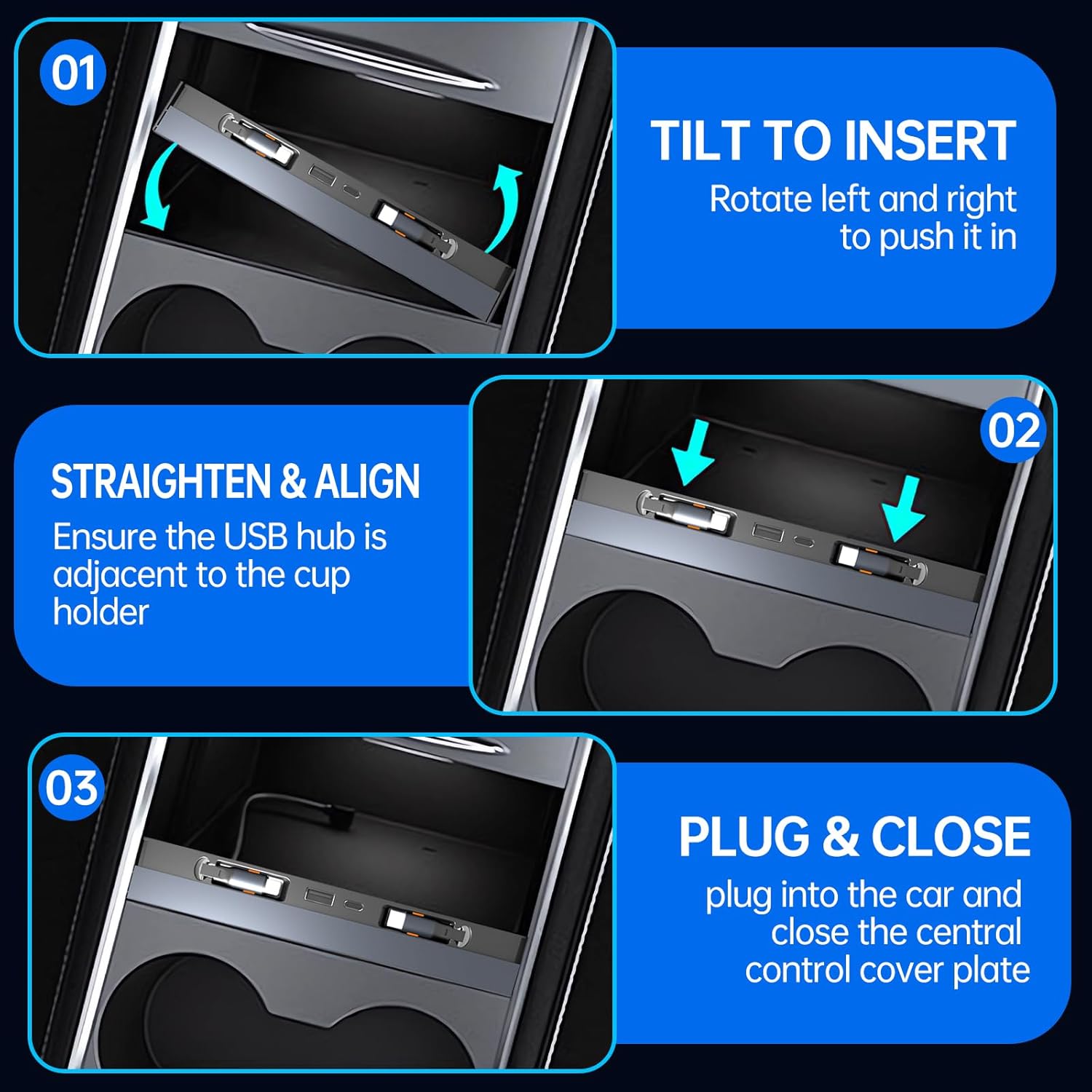 Hub USB pour Tesla Model Y 202 - Multi Port Usb Hub avis et prix